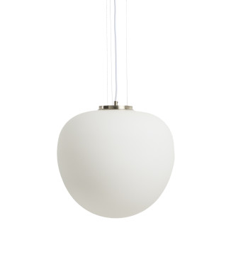 Stropní lampa Ardali z kouřového skla a oceli s kartáčovanou povrchovou úpravou Ø 40 cm