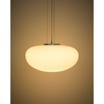 Stropní lampa Ardali z kouřového skla a oceli s kartáčovanou povrchovou úpravou Ø 50 cm