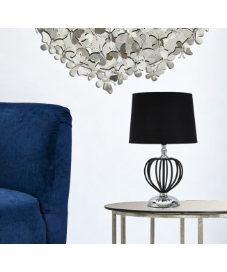 TMAVĚ STŘÍBRNÁ STOLNÍ LAMPA