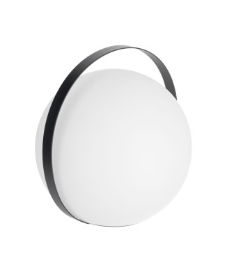 Stolní lampa Dinesh s černou ocelovou rukojetí