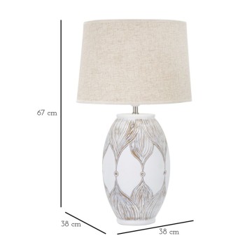 Oválná stolní lampa z pryskyřice Athens