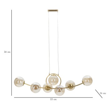 JAPONSKÝ LUSTER SE 7 SVĚTLY