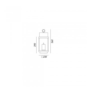 Zahradní lucerna se svíčkou LANTERNE 265.01.FF IL FANALE