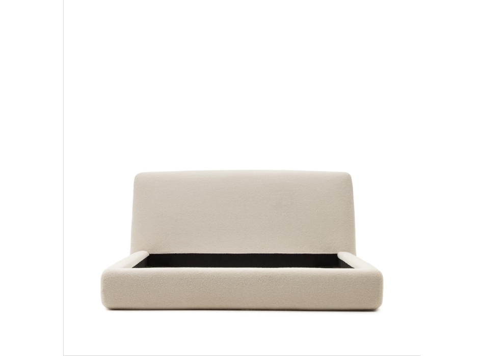 Postel Martina s odnímatelným potahem z jehněčí kůže v ecru barvě 