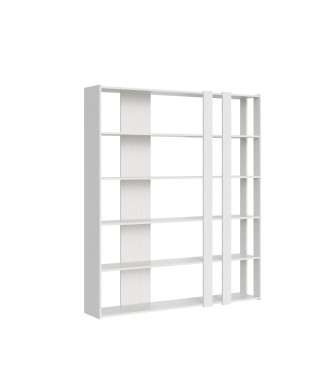 Knihovna Kato - Kompozice C Kato 6R 2 strany 4 dlouhé pásy Bílý jasan