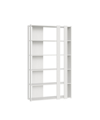 Malá knihovna Kato - Malá velikost B Kato 6R Kompozice 2 strany 4 dlouhé pásy Bílý jasan