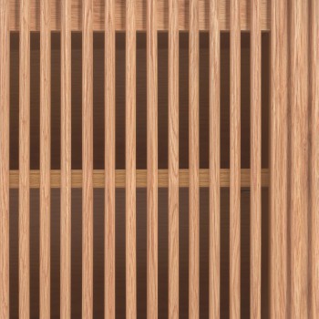 TV stolek Beyla se 2 dveřmi z masivního dřeva a dubové dýhy 180 x 49,5 cm FSC100%