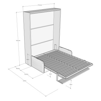 Mod. Versia manželská postel 160 s pohovkou - Versia rozkládací manželská postel 160 s hliněnou pohovkou