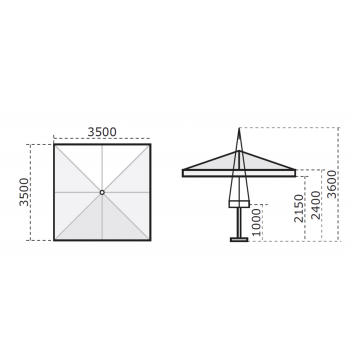 Leonardo teleskopický deštník 3,5x3,5 C3535 LET Scolaro