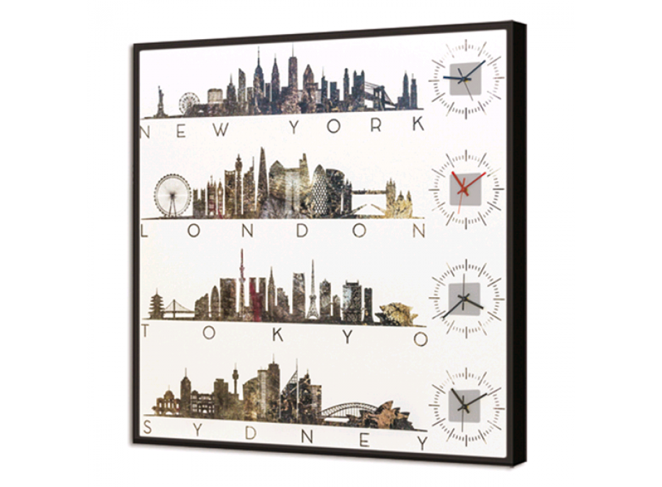 ZÁŘIVÁ MĚSTA Z CELÉHO SVĚTA Hodiny GL3546 PINTDECOR