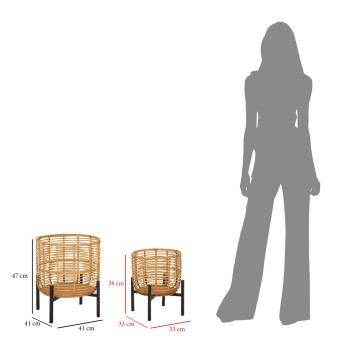 PÁR RATANOVÝCH VÁZ