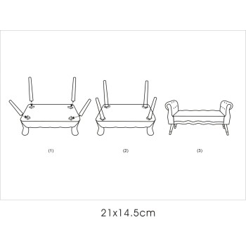PAŘÍŽSKÁ LAVICE ŠEDÁ/ZLATÁ