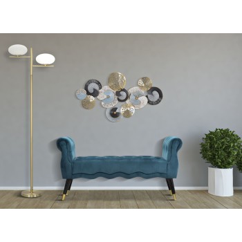 Lavice Paříž, tyrkysová/zlatá