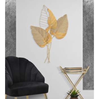 PODZIMNÍ LISTOVÝ ZLATÝ ŽELEZNÝ PANEL