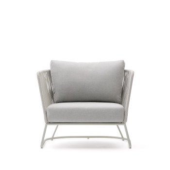 Venkovní křeslo Saconca z lana a pozinkované oceli