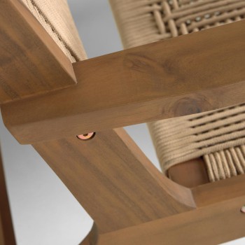 Křeslo Geralda z akáciového dřeva s tmavou povrchovou úpravou FSC 100%