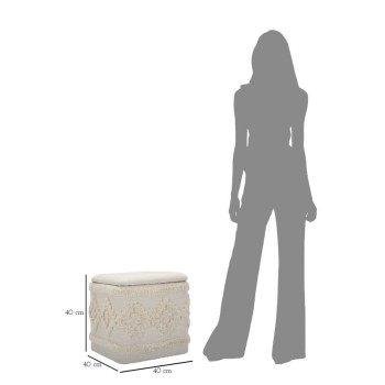 ČTVERCOVÝ DAMAŠKOVÝ NÁDOBA PUFF