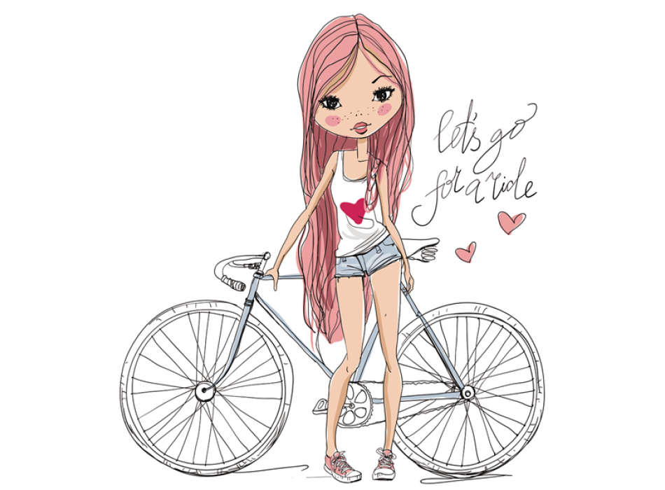 Obraz DÍVKA RŮŽOVÉ VLASY G1612 PINTDECOR