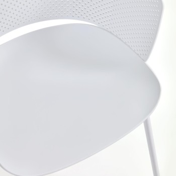100% bílá venkovní židle Yeray