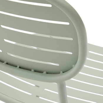 Stohovatelná venkovní židle Brai z tmavě šedé pozinkované oceli