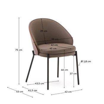 Židle Eamy ze syntetické kůže THE SHAPE