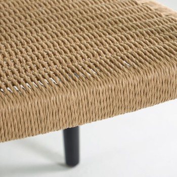 Židle Nina z masivního akáciového dřeva s černou povrchovou úpravou