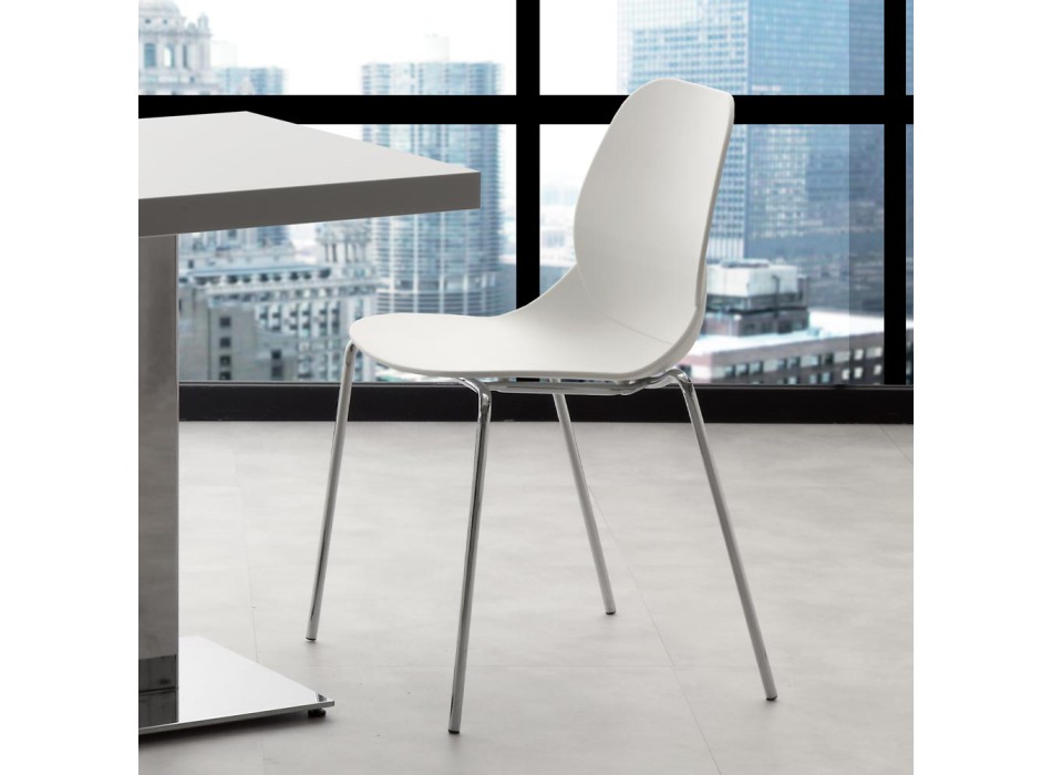 KOVOVÁ ŽIDLE S KOŽOVÝM PLÁTEM 019 ŽIDLE