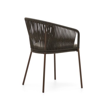 Židle Yanet ze zeleného lana s nohami z pozinkované oceli