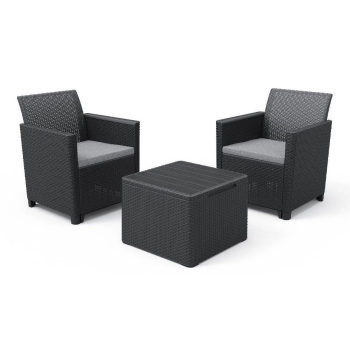 Balkonová sada Keter Claire, zahradní konferenční stolek a 2 křesla 