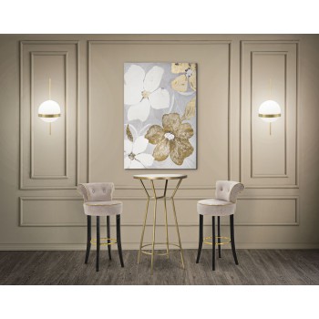 LUXUSNÍ ŠEDÁ BAROVÁ STOLIČKA