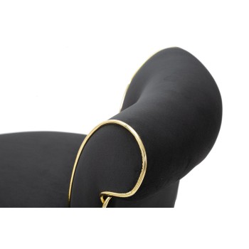 LUXUSNÍ ČERNÁ BAROVÁ STOLIČKA