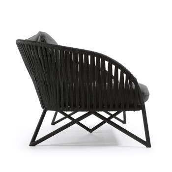 Sofá Branzie 3 čtverce černého rohu 180 cm