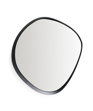 Zrcadlo Tebel z černého kovu 85 x 93,5 cm