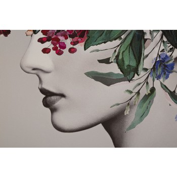 MALOVANÝ TISK LADY FLOWER -A-