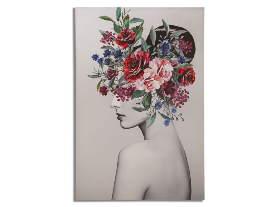 MALOVANÝ TISK LADY FLOWER -A-