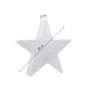 Jasná hvězda Veselé Vánoce 60 cm 32493W 8 ročních období Design