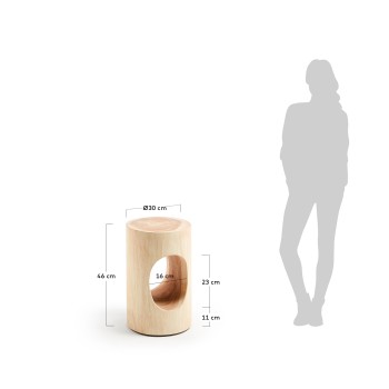 Konferenční stolek Halker z masivního dřeva mungur Ø 30 cm