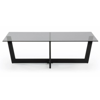 Konferenční stolek Plam 120 x 70 cm černé sklo Fume grey