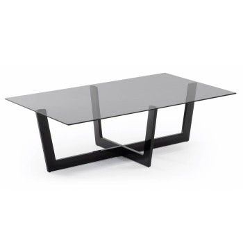 Konferenční stolek Plam 120 x 70 cm černé sklo Fume grey