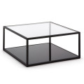 Konferenční stolek Blackhill 80 x 80 cm černý čtvercový, PROMO