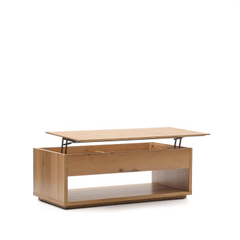 Konferenční stolek Alguema s dubovou dýhou a přírodní povrchovou úpravou 120 x 60 cm