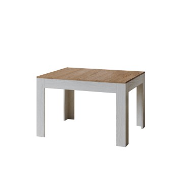 Bibi Stůl - Rozkládací stůl 90x120/180 cm Bibi Mix s bílou vrchní deskou Spatula a antracitovou podnoží Spatula
