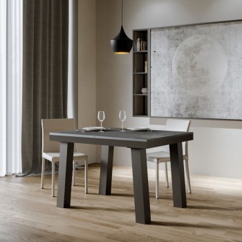 Stůl Bridge Evolution - Rozkládací stůl 90x120/380 cm Bridge Evolution Bílý jasan s antracitovým rámem