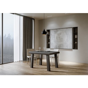 Stůl Bridge Evolution - Rozkládací stůl 90x120/380 cm Bridge Evolution s rámem z bílého jasanu a antracitu