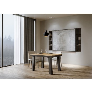 Stůl Bridge Evolution - Rozkládací stůl 90x120/380 cm Bridge Evolution s rámem z bílého jasanu a antracitu