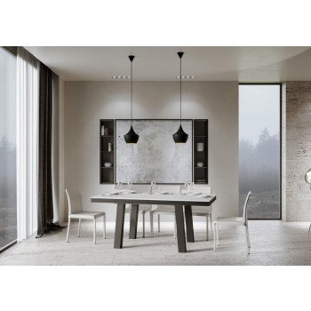 Stůl Bridge Evolution - Rozkládací stůl 90x160/264 cm Bridge Evolution s rámem z bílého jasanu a antracitu