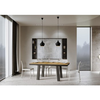 Stůl Bridge Evolution - Rozkládací stůl 90x160/264 cm Bridge Evolution s rámem z bílého jasanu a antracitu