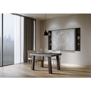 Stůl Bridge - Rozkládací stůl 90x120/224 cm Bridge s rámem z bílého jasanu a antracitu