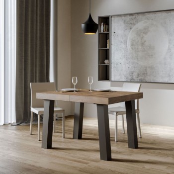 Stůl Bridge - Rozkládací stůl 90x140/244 cm Bridge s rámem z bílého jasanu a antracitu