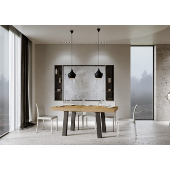 Stůl Bridge - Rozkládací stůl 90x180/284 cm Bridge s rámem z bílého jasanu a antracitu